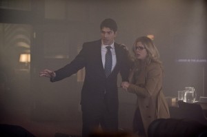 Ray Palmer played Brandon Routh and Felicity Smoak  played Emily Brett Rickards
